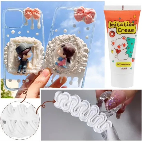 3D Cream Colors Silicone Imitation for Decoration and Embossed Crafts